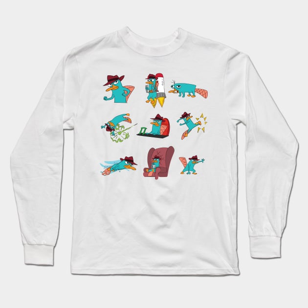 You Can Call Him Agent P Long Sleeve T-Shirt by polliadesign